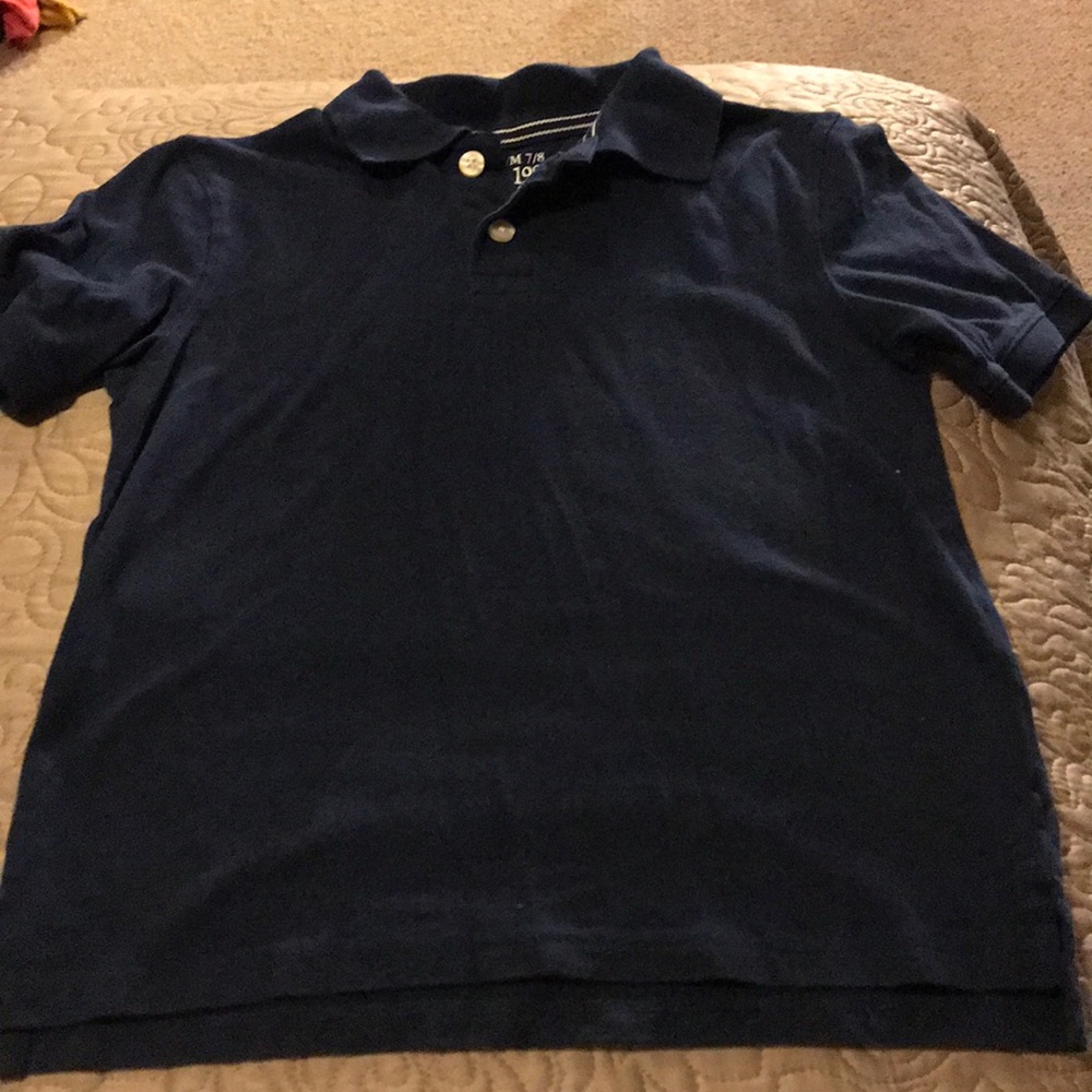 Boys navy blue short sleeve polo